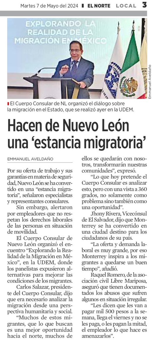 De las cosas más fascinantes y alentadoras que suceden en NL, como en otros estados del norte del país, es la llegada de migrantes. Los países y las comunidades que absorben migrantes se benefician de su dinamismo. Tratémoslos bien.