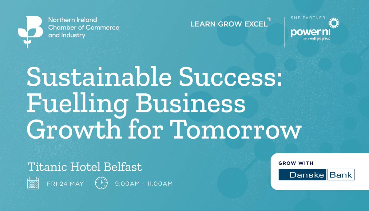 Join NI Chamber and @DanskeBank_UK for a morning focused on the correlation between business growth and environmental sustainability. Hear from @KeystoneGroup_ Chief Commercial Officer, Sean Og Coyle and Sustainability Manager, Jemma Ison on a range of topics including: -…