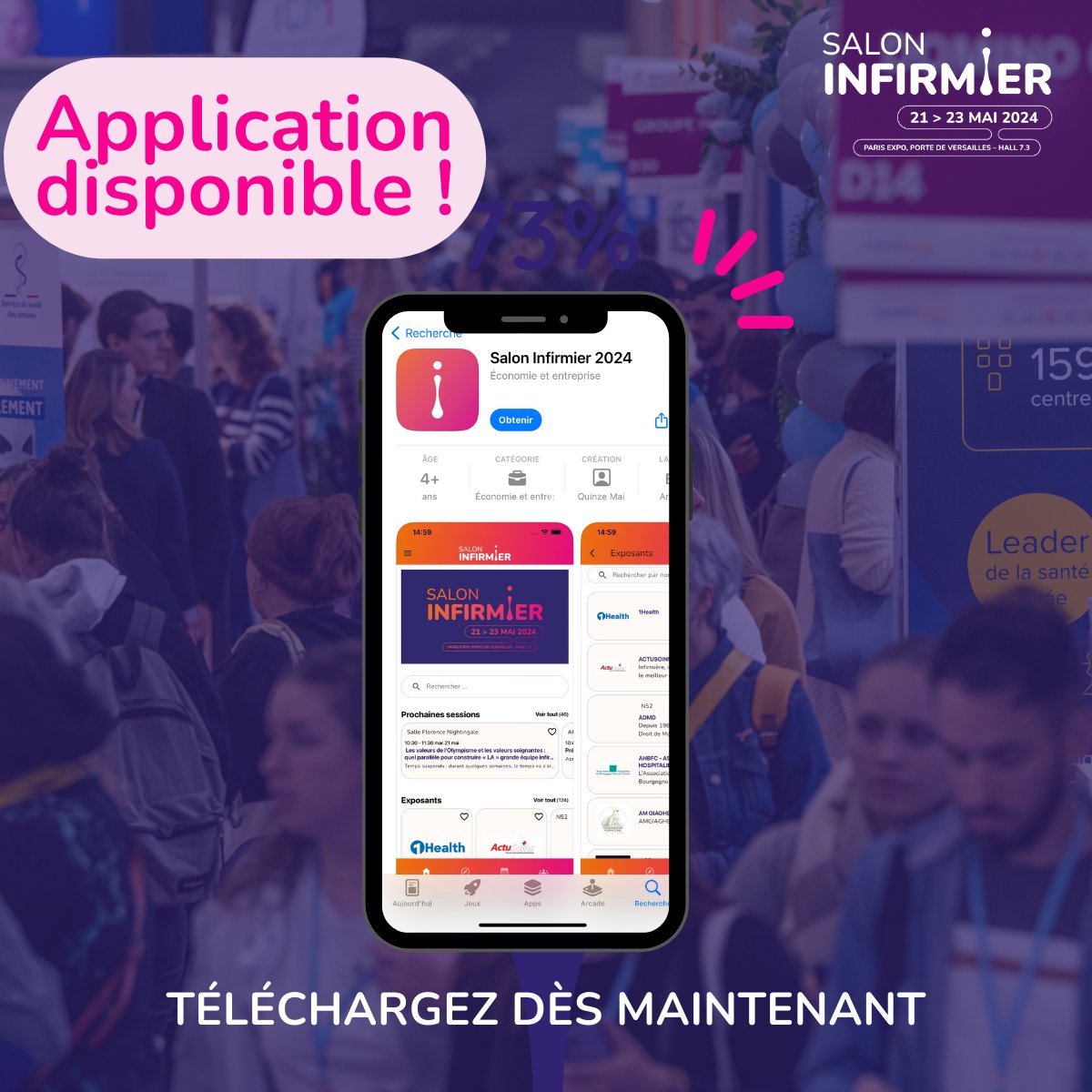 📱L’application du Salon Infirmier est disponible ! Dans notre volonté constante d'offrir la meilleure expérience possible à nos participants, le Salon Infirmier est fier de vous présenter son application mobile. : apps.apple.com/fr/app/salon-i…