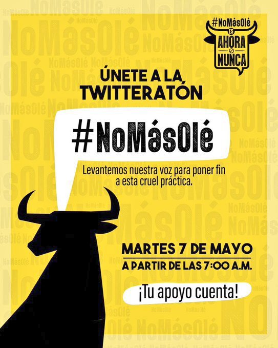 #NoMasMaltratoAnimal 
#NoMasOle