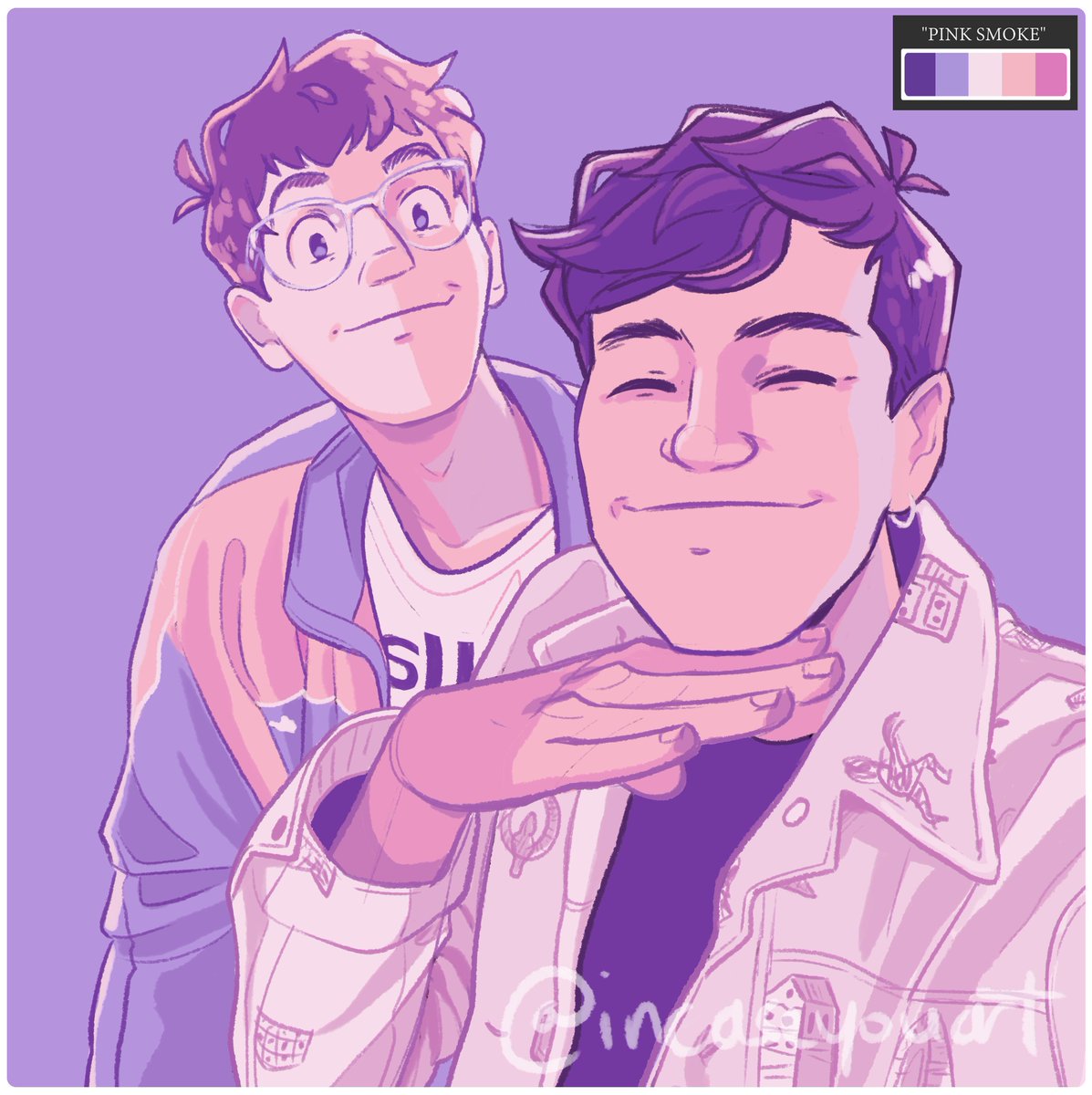 Soft (and neat) Dan and Phil for a palette challenge 💜

#phanart