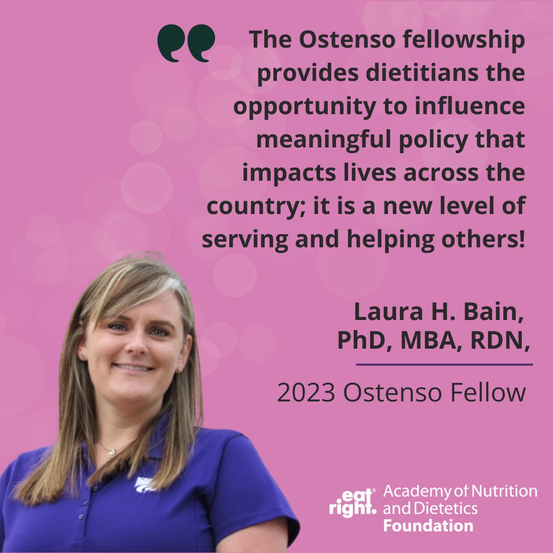 🚨 TODAY is the last day to apply for our Foundation's Grace L. Ostenso Nutrition and Public Policy Fellowship! 💻 Apply to this unique one-year fellowship in Washington, D.C. before 3 p.m. CT today, May 7: sm.eatright.org/OstensoFellows… #eatrightPRO #rdchat #dietetics