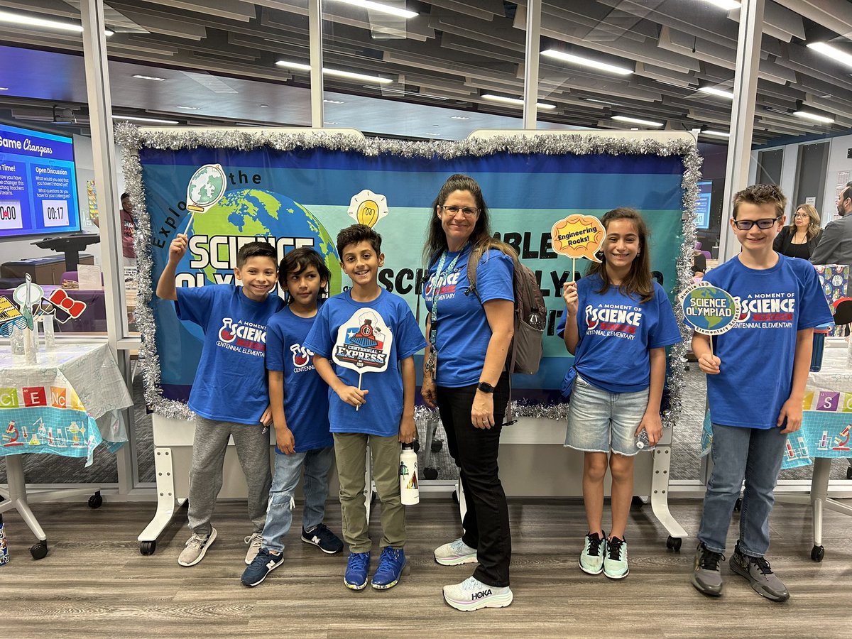 CE Science Olympiads are ready to compete today. <a href="/HumbleISD_CE/">Centennial Elementary</a> <a href="/DebbieHavnen/">Debbie Havnen</a> <a href="/Humble_Science/">Humble ISD Elementary Science</a>