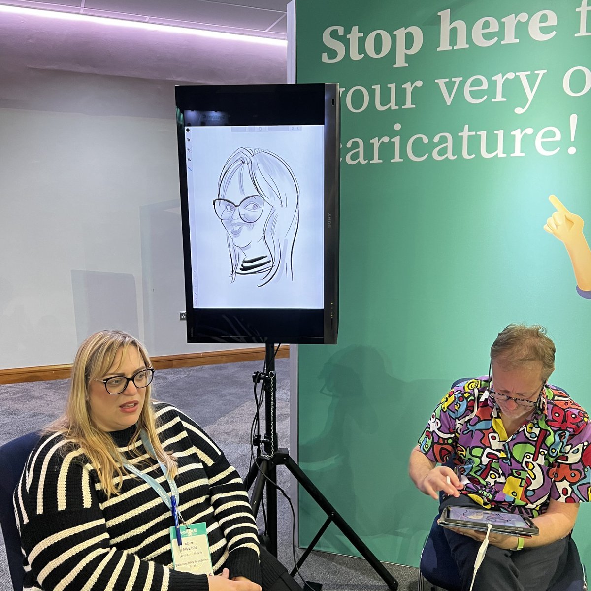 As we enter the final break of the day we are having a bit of fun with our digital caricaturist – can you see the likeness? ✏👨🏼 #SystemCUserCon24