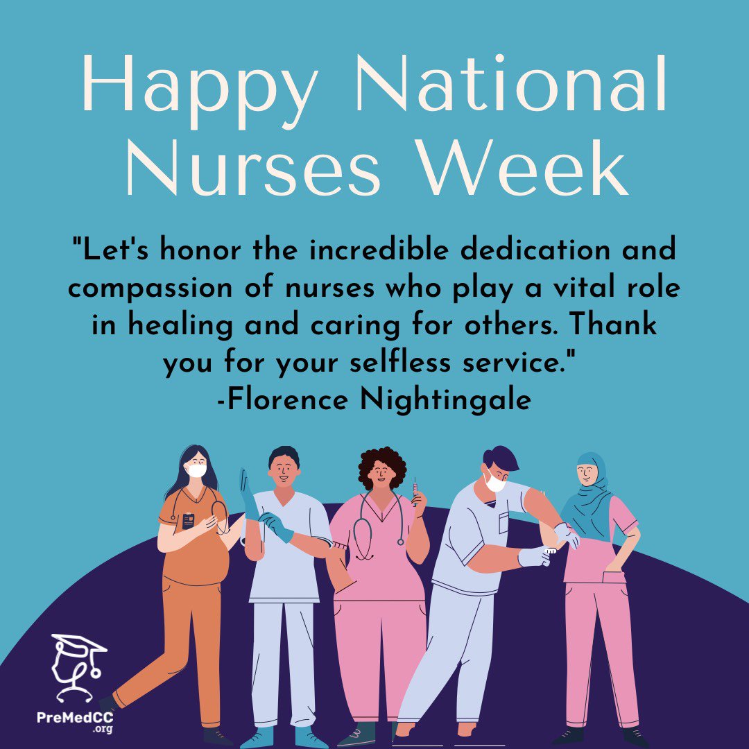 'Let's honor the incredible dedication and compassion of nurses who play a vital role in healing and caring for others. Thank you for your selfless service.' 🏥

- Florence Nightingale

#premed #communitycollege #STEM #transferstudents #premedstudents #prehealth