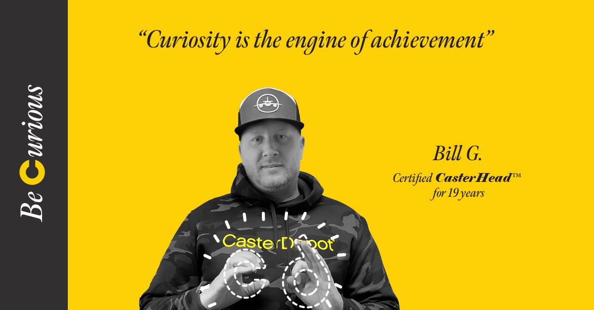 Meet Bill, our Sr. Account Manager and a certified #CasterHead for 19 years!
He embodies our #BeCurious value with his inquisitive nature that drives excellence.

#CasterHeads #MeetTheTeam #CompanyCulture #EmployeeExperience #EmployeeEngagement #Teamwork