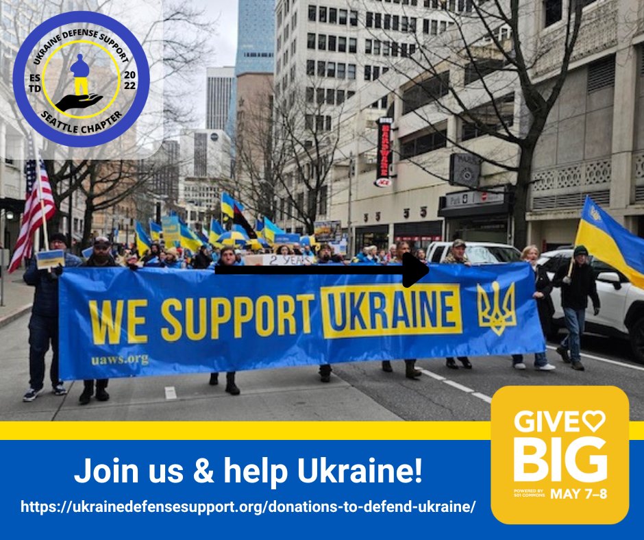When you #GiveBig to Ukraine Defense Support, you help save lives in Ukraine, and you help save freedom & democracy everywhere! Please join us in helping Ukraine's brave defenders! ukrainedefensesupport.org/donations-to-d…
#Ukraine #Savelives #Savefreedom #StandWithUkraine #GiveBig2024 #GiveBig24