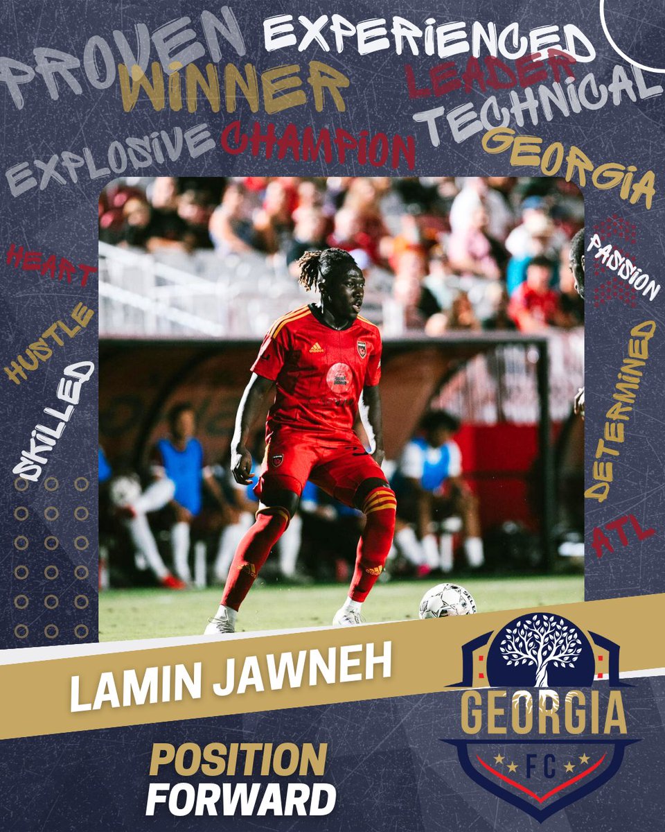 🚨 Player Announcement 🚨 

Welcome Lamin Jawneh to GeorgiaFC! 🌟

Lamin brings a global perspective and explosive talent to our forward line! 🏆

Let’s rally behind Lamin as he brings his formidable skills to our club!

Welcome aboard! 🤝