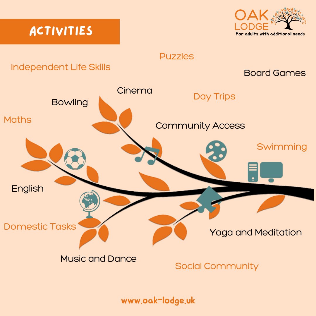 We are Oak Lodge. 

We're dedicated to empowering adults with additional needs, through activities to foster independence and personal growth. 

#learningdisabilities #skillshub #independence #additionalneeds #SupportWorkers