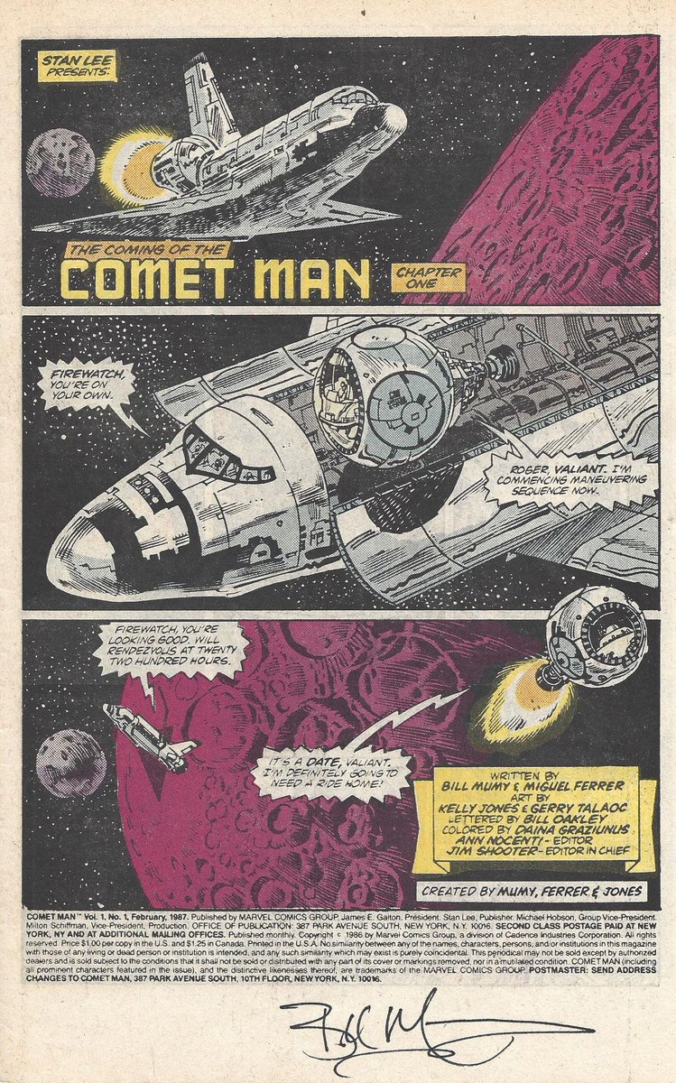 Signed comic of the day: Comet Man #1 signed by @BillMumy.