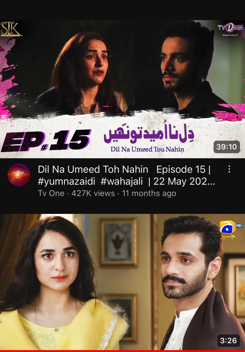 Their immense growth ❤️❤️❤️🤗🤗🤗 #WahajAli #YumnaZaidi #YumHaj from #DNUTN to #TereBin