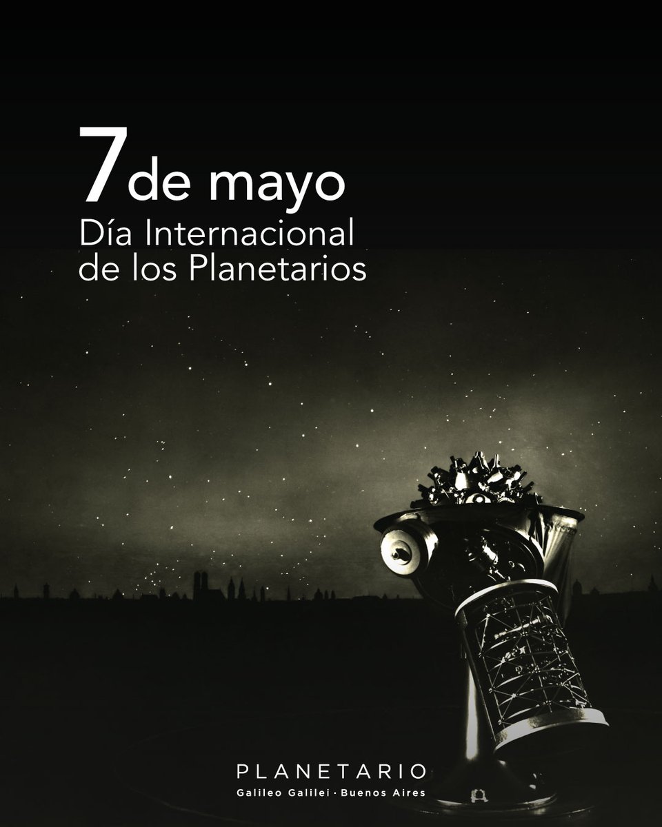 7 de mayo: inauguración del Día Internacional de los Planetarios ✨ Hace más de un siglo, durante la creación del Museo Alemán, en Munich, surgió la idea de generar un dispositivo que representara los movimientos del Sol, la Luna, los planetas y las estrellas.