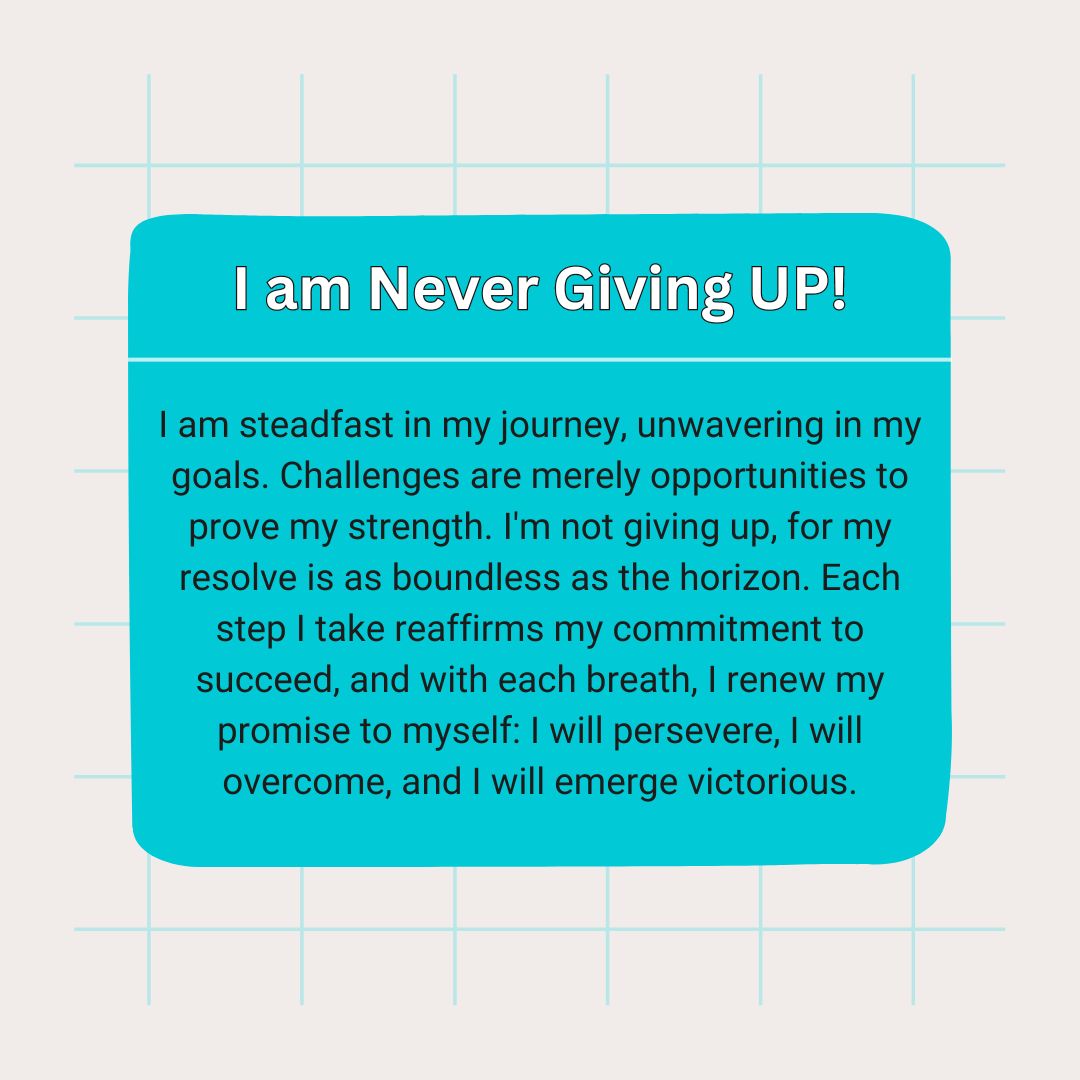 🌟 Don't you dare underestimate the power of determination! 

In this journey called life, challenges are just pit stops, not roadblocks. You are standing strong, unwavering in your goals, because giving up is simply not an option! 

#NeverGivingUp #StayStrong #Determination