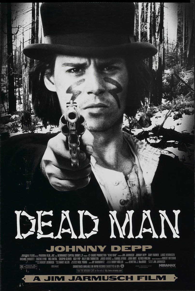 El 10 de mayo de 1995 se estrena en USA 'Dead Man' (Jim Jarmusch) ✏️“-¿Eres William Blake? -Sí, lo soy... ¿Conocéis mi poesía?.” 🔎Última película de Robert Mitchum (John Dickinson). ¿Qué opináis de esta película?