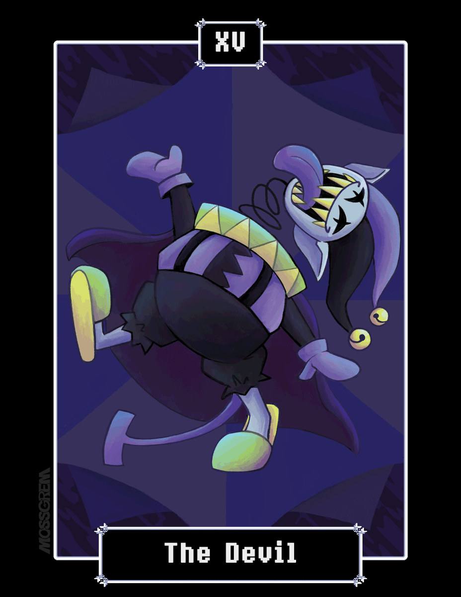 mossgrem's tweet photo. The Devil
#deltarune #jevil https://t.co/hqmsKcT40O