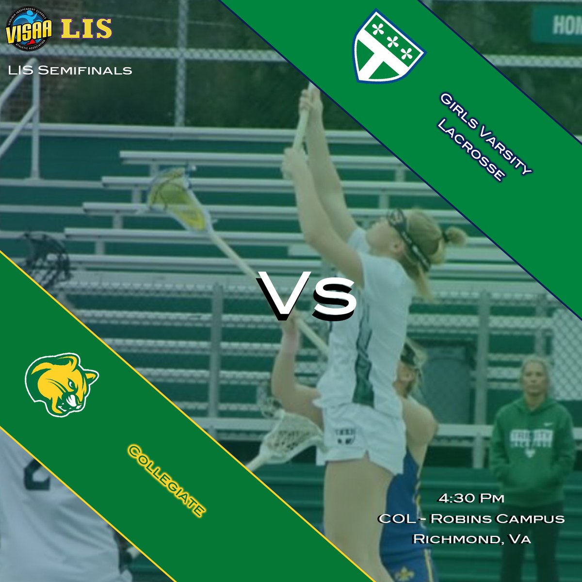 #7 (#3 LIS) Girls Lax to the LIS semifinals across the river as they take on #5 (#2 LIS) @CougarsRVA at the Robins campus. Wish them luck on the road! Let's Go Titans!