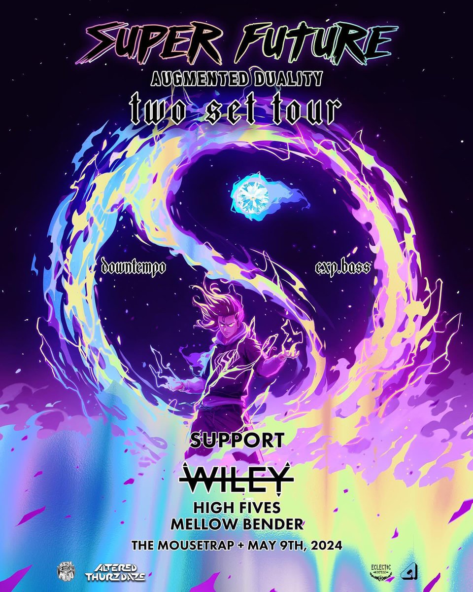 This Thurzday: 
<a href="/SuperFutureDJ/">𝖘𝖚𝖕𝖊𝖗💎𝖋𝖚𝖙𝖚𝖗𝖊</a> (2 sets) 
<a href="/codenamewiley/">WILEY</a> 
<a href="/highfives_/">seth</a> 
Mellow bender 

#AlteredThurzdaze at <a href="/TheMousetrap/">The Mousetrap</a> 

🎟️ Get tix: bit.ly/SuperFutureAug…