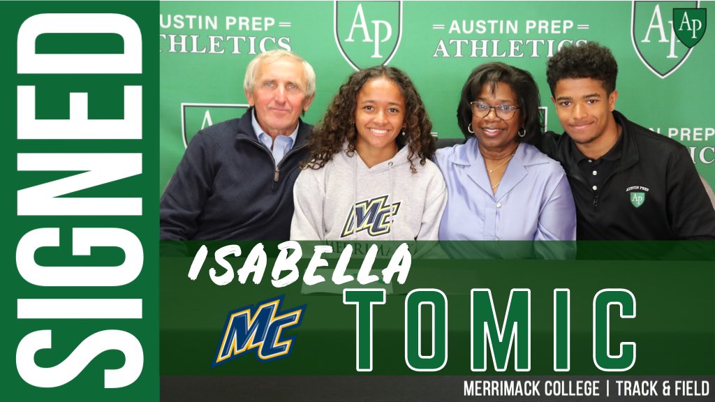 Congratulations to Senior Isabella Tomic of @AustinPrepXCTF on signing her National Letter of Intent to continue her Track & Field career @MC_Athletics ! #unitas #winningculture