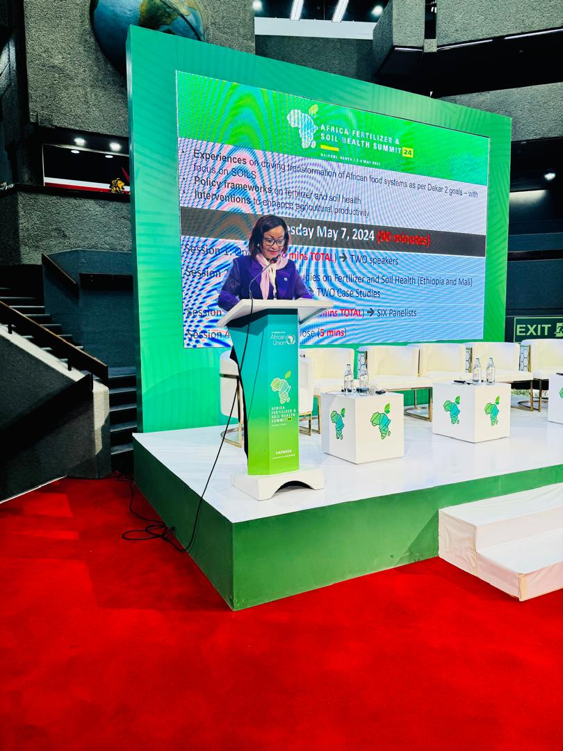 Happening right now at the Amphitheatre 2nd floor at the KICC #AFHS2024 , side event of L4G on Dakar 2 High event on the State of Africa Fertilizer and Soil Health Policy Governance& institutional Franework to accelerate country Food& Ag Delivery Compacts