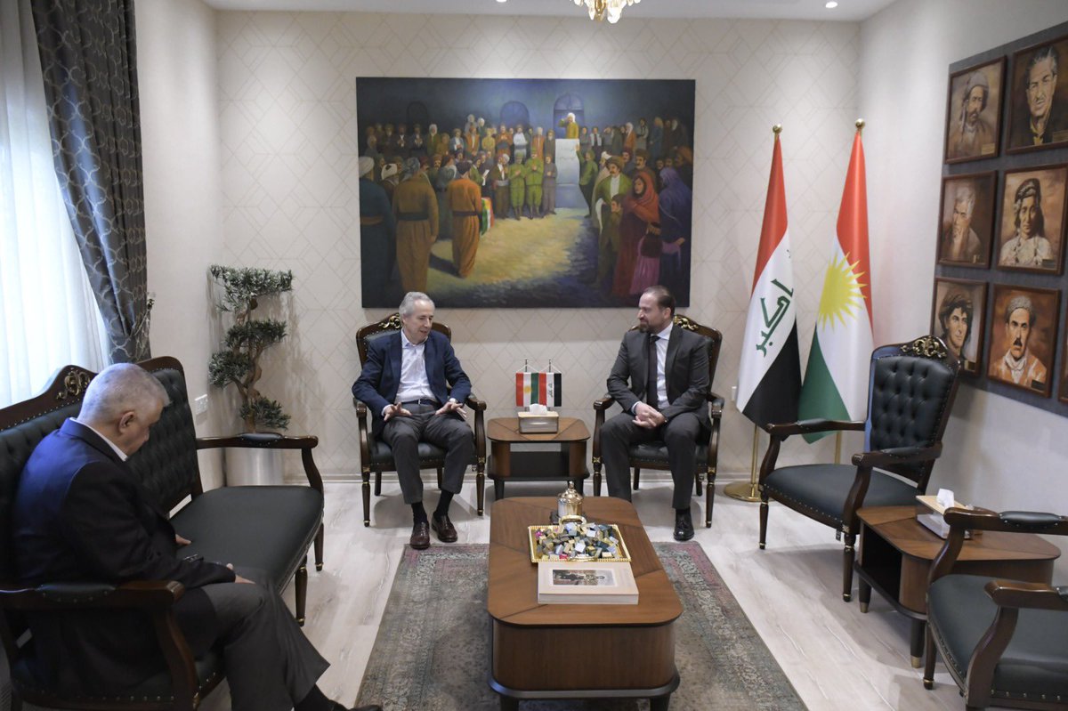 Today, had a productive meeting with the Spanish Ambassador of Iraq, H.E. Pedro Martínez-Avial, discussing environmental challenges, economic diversification in Iraq &amp; Kurdistan, and strengthening the private sector. Also talked about Iraq's political process &amp; upcoming Kurdish