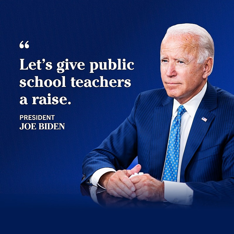 We agree with President Biden. It's time to pay teachers what they deserve! #TeacherAppreciationDay