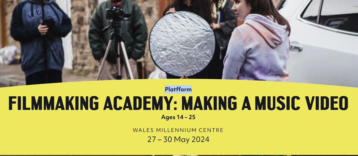 Are you 14–25 years old and interested in learning how to shoot your own music video? Make sure to join @theCentre's Filmmaking Academy: Making a Music Video course! Jamie Panton, an experience freelance videographer is leading the course. 👉wmc.org.uk/en/whats-on/20…