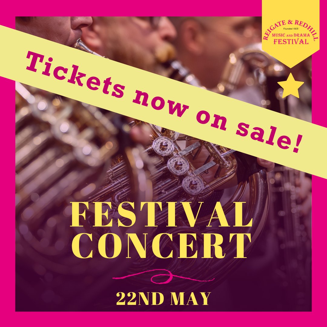 Throughout the festival we select certain performers to take part in the Festival Concert, where you get to see just a small selection of the talent we’ve had the privilege of seeing.

Tickets for the two concerts are now on sale! Get them now!
ticketsource.co.uk/reigate-and-re…

#surrey