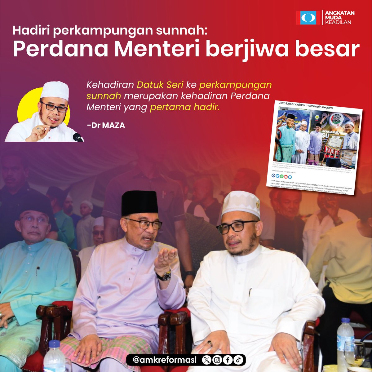 Hadiri Perkampungan Sunnah: Perdana Menteri Berjiwa Besar #AMKMALAYSIA
