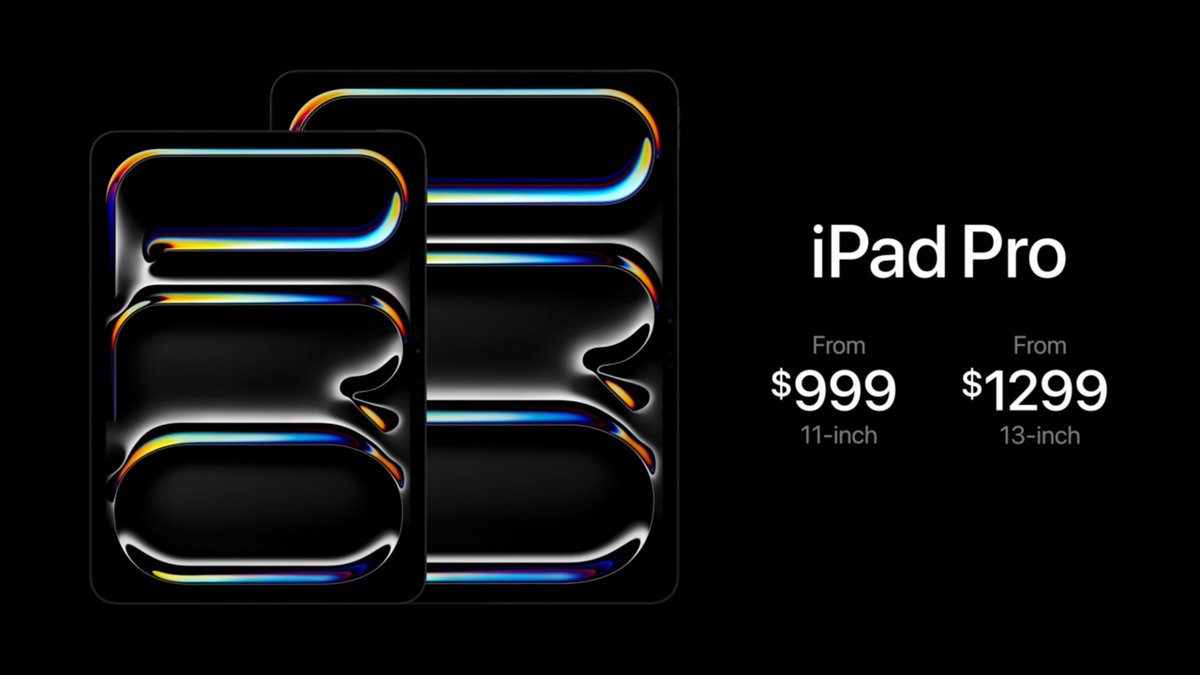 lbarcob's tweet photo. Muy cool el iPad Pro con M4. Y el Pencil Pro, y el nuevo Magic Keyboard. Poca broma con los precios del Keyboard, eso sí. #AppleEvent https://t.co/e7amYjRcWe