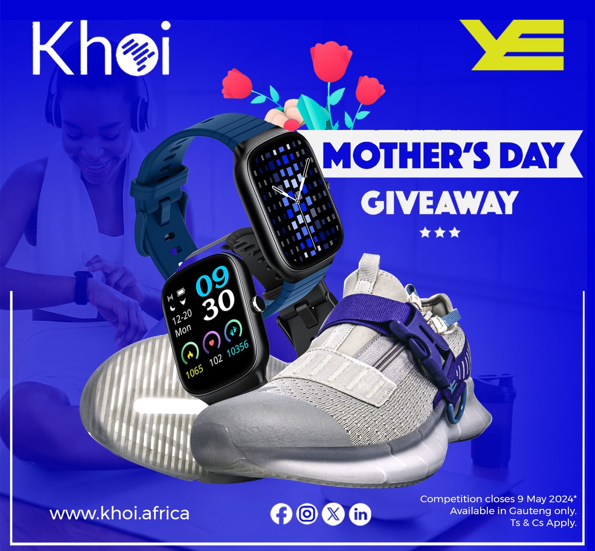 Win the ultimate #mothersdaygift !
1. Tell us why your mom is the best in the comments, 
2. follow @KhoiAfrica and @yenza_africa 
3. repost for a chance to surprise her with Yenza Fearless V1 sneakers + Khoi Afriwatch1 #smartwatch gift. Competition ends May 9th. 
Good luck! 🥳