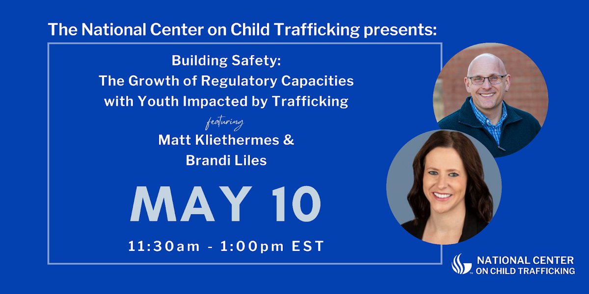 A do-not-miss training hosted by the National Center on Child Trafficking on mental health treatment guidelines for youth that have experienced commercial sexual exploitation is THIS FRIDAY. Register now! us02web.zoom.us/webinar/regist…