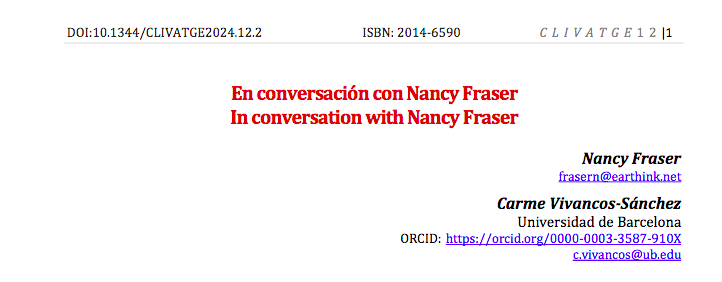 In the midst of the complex academic and political landscape that has marked the past few weeks in NY, I have the privilege of interviewing Nancy Fraser. We address everything from the situation in Israel-Palestine to topics like Marxism, Love, and Family rb.gy/b03s9k