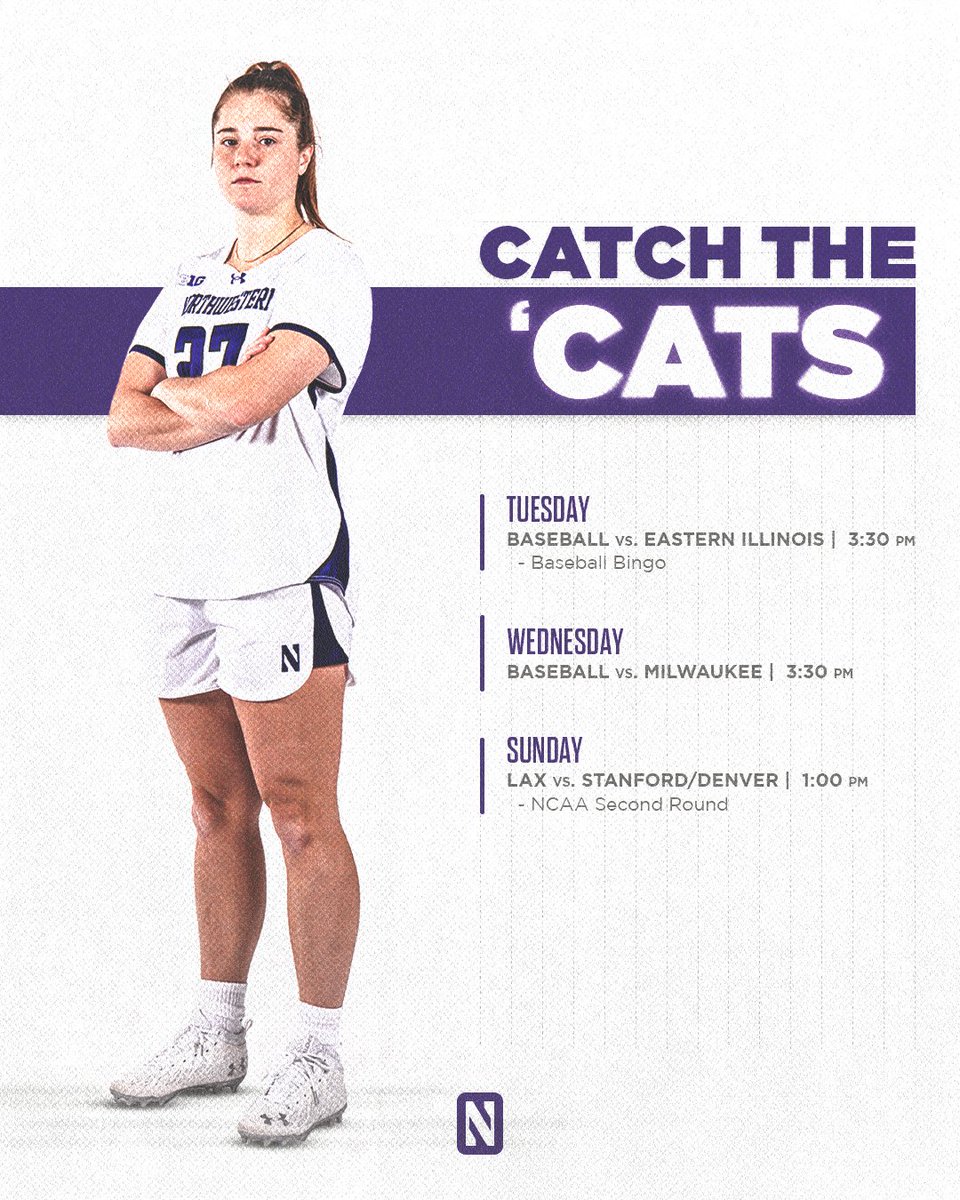 3⃣ Chances to Catch The 'Cats at home this week! 📅 nusports.com/calendar 🎟 bit.ly/3wnQTCC
