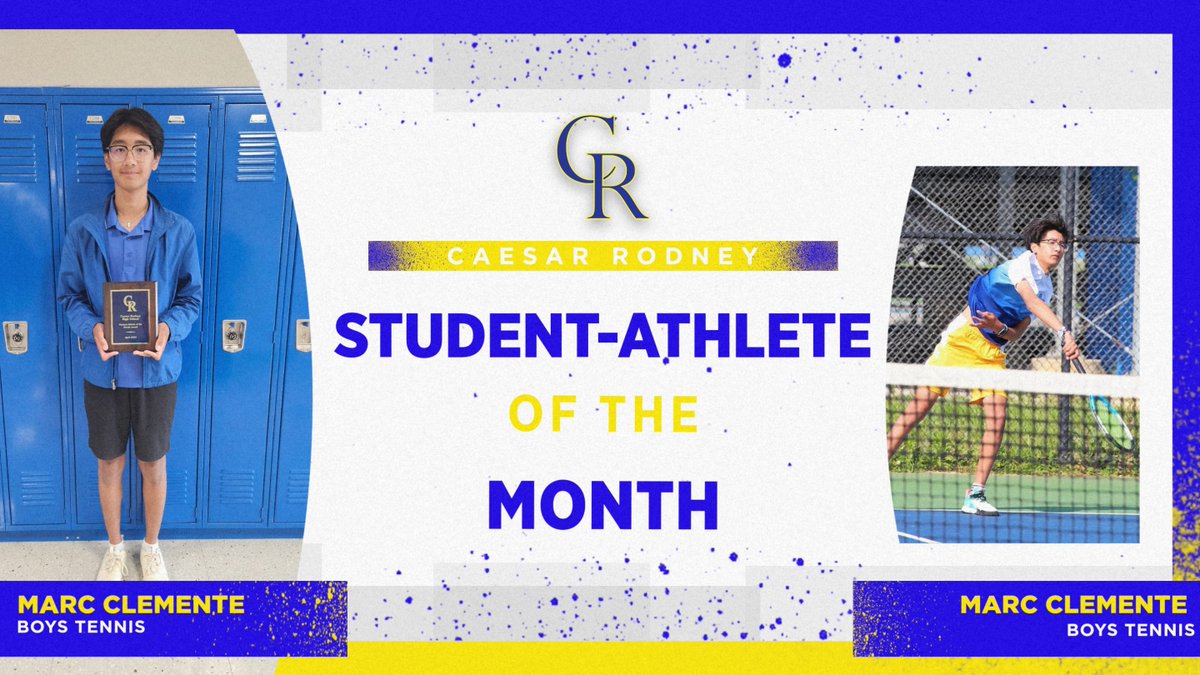 Congratulations to Marc Clemente who was selected as Student-Athlete of the Month for April. Go Marc and Go Riders!! 🎾🎾