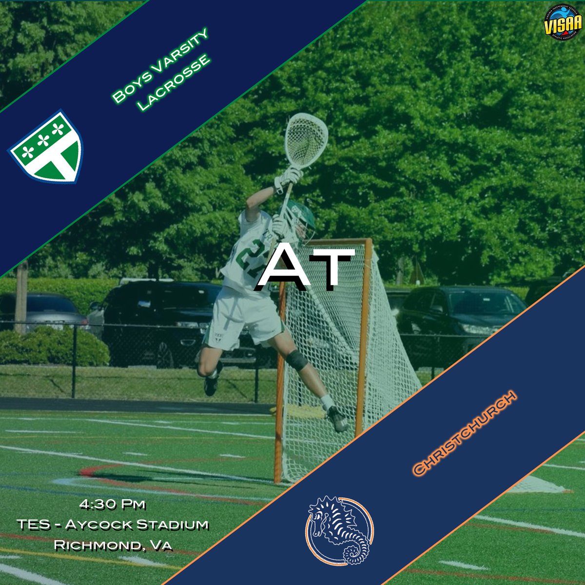Boys Lax are at home on Aycock this afternoon as they play host to #4 @CCSSeahorse . One of the final regular season games so be sure to cheer them on Livestream youtube.com/@TESPNathletic… Let's Go Titans!