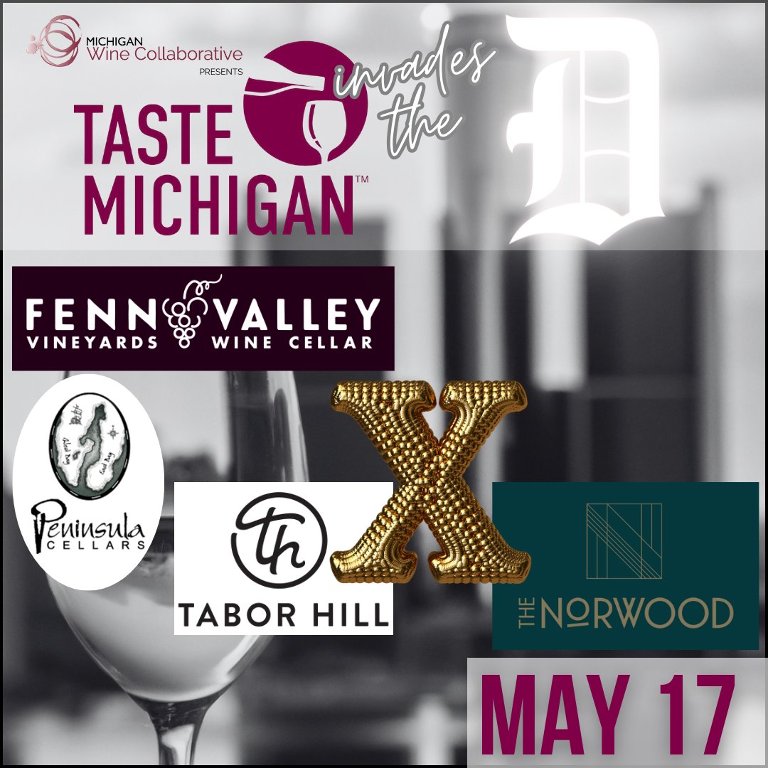 The countdown is ON! Swing by the Norwood to taste premium Michigan wines and mingle with movers, shakers, and makers from three epic wineries! tastemichigan.org/taste-michigan… #MIWineCollab #MIWine #DrinkMIWine #TasteMichigan #TasteMIInvadestheD #Detroit #DetroitWine #MIWineMonth