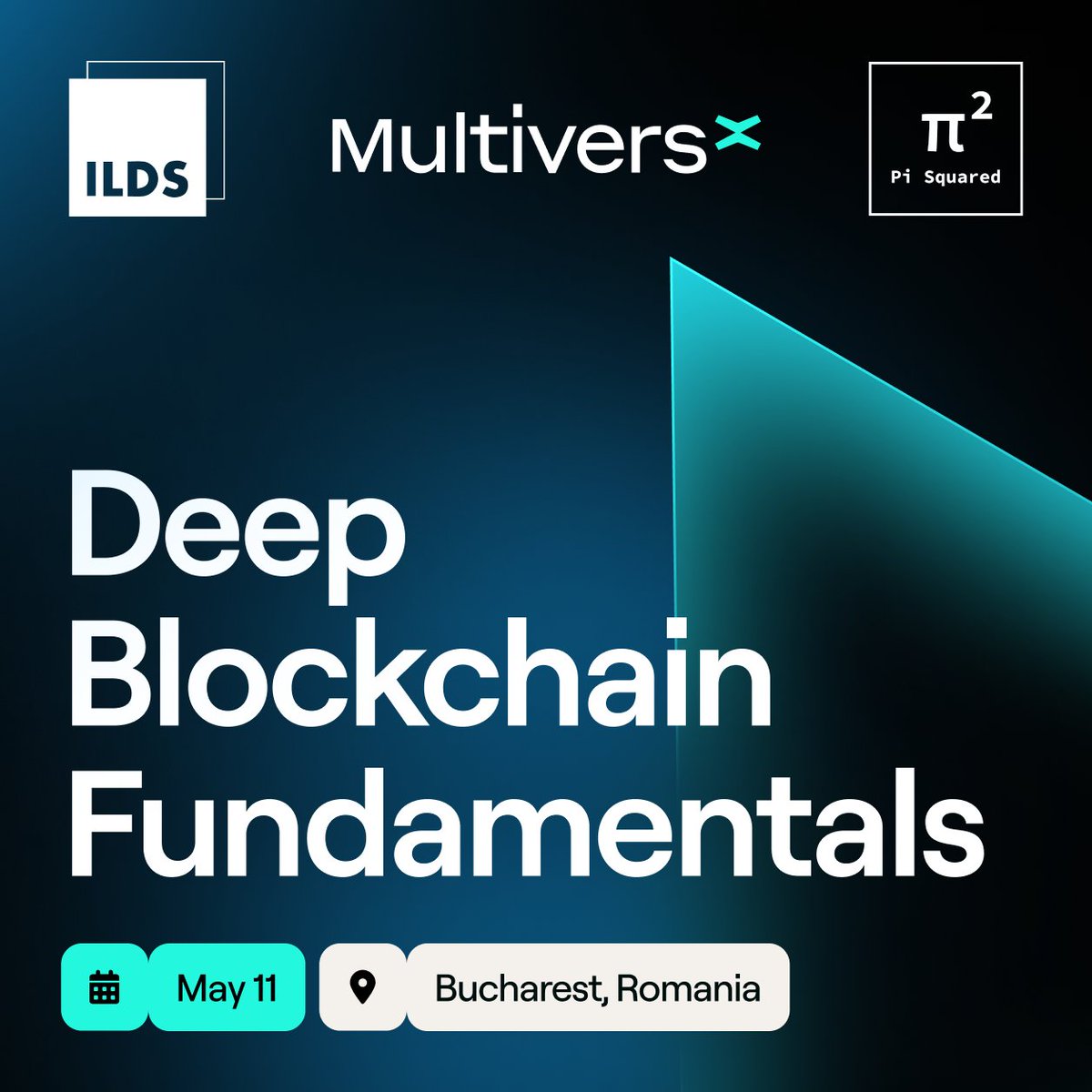 Explore Sovereign Chains & ZK proofs w/ @AdrianDobrita @SasuRobert @RosuGrigore & more.

#MultiversX joins @Pi_Squared_Pi2 & the Institute for Logic and Data Science for an in-depth workshop on the most advanced technologies around blockchains.

📅 May 11, 07:00 UTC 📍 Bucharest
