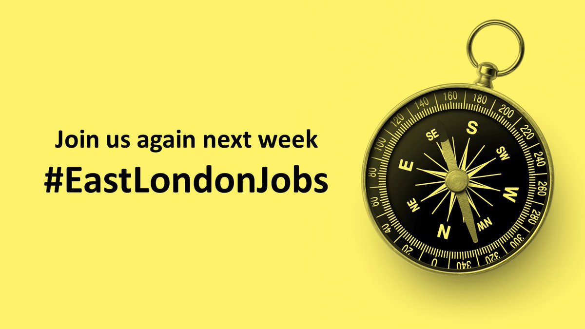 That's the end of this week's #FocusOnEastLondon feature 🛑 We hope that you found something suitable and good luck with your applications 👍 Join us at the same time next week 📅 Click here to see all of the jobs we posted 👉 ow.ly/XCr150NjgGC #EastLondonJobs