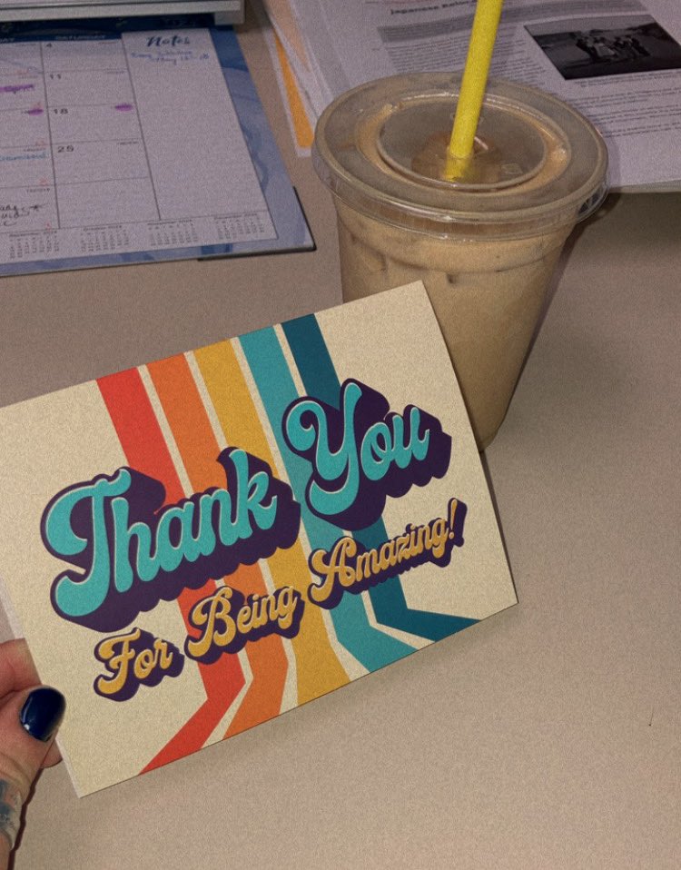 Thank you @EFMS_PBIS for the Liquid Vibes Coffee today and @EFMSWarriors/@MrChairge for the card! Feeling so supported by my amazing colleagues,especially this week.☕️👩‍🏫❤️