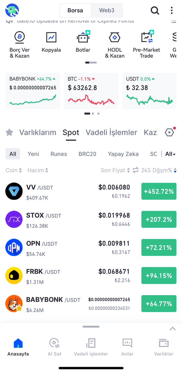 3 gündür en çok yükselenlerde bulunmamız sizce tesadüf mü? 
#Babybonk  ailesine katılmak için geç kalmadınız çünkü henüz büyük haberler gelmedi 🤪