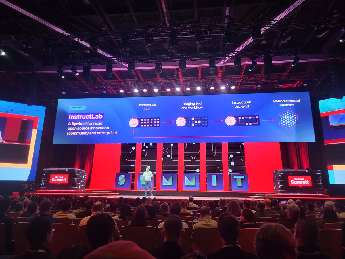 Delighted to see <a href="/InstructLab/">InstructLab</a> being launched at #RedHatSummit in Denver. Proud to be part of the collaborative effort between <a href="/IBM/">IBM</a> and <a href="/RedHat/">Red Hat</a> in creating the <a href="/InstructLab/">InstructLab</a> #opensource community. #AI