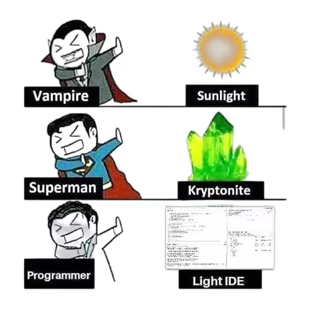 programmer hate light mode.