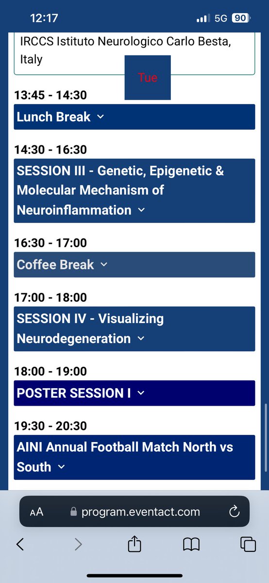 Almost concluded the third session of the first day at the XXXII AINI Congress! 
🧬 🧬 🧬 
Following this is the fourth and last session - visualizing neurodegeneration. Don't miss it!
🧠 🧠 🧠