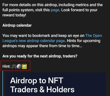 4- #TON'un önümüzdeki birkaç ay içinde farklı türdeki trader'lara ve katılımcılara sunacağı airdrop'lardan nasıl faydalanacağız? 

TON, duyurularında ipucu vermeyi ihmal etmiyor.

Örneğin son duyurusunda '🎮🪙🖼' emojilerini kullanmış 🤔
