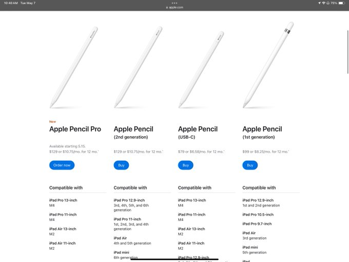 The Apple Pencil Pro has been added to the Apple website !!!

#AppleEvent