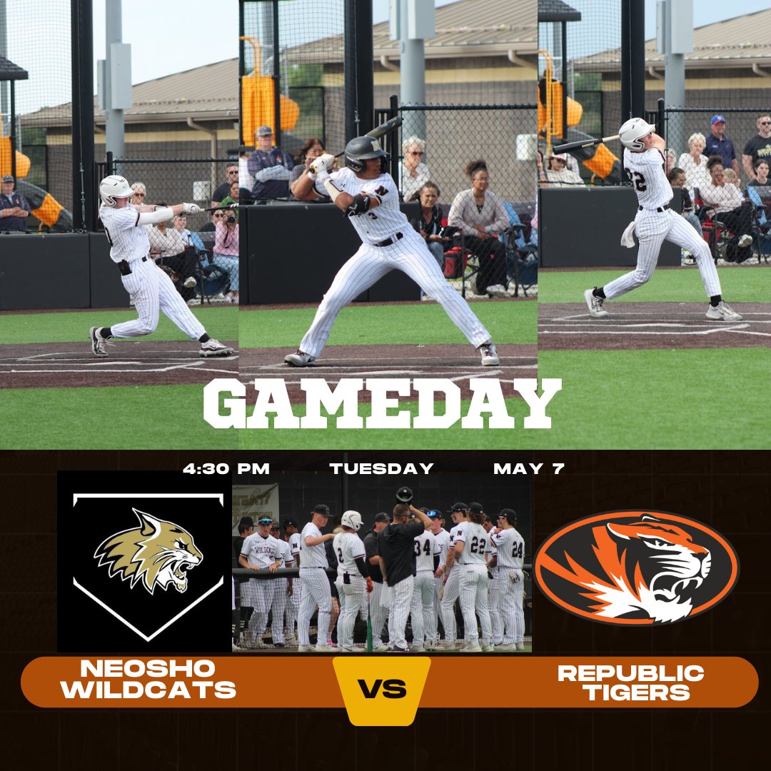 GAMEDAY! Neosho will host COC and District Opponent Republic Tigers at 4:30 at Roy B. Shaver Field. Varsity starts at 4:30; JV to follow!