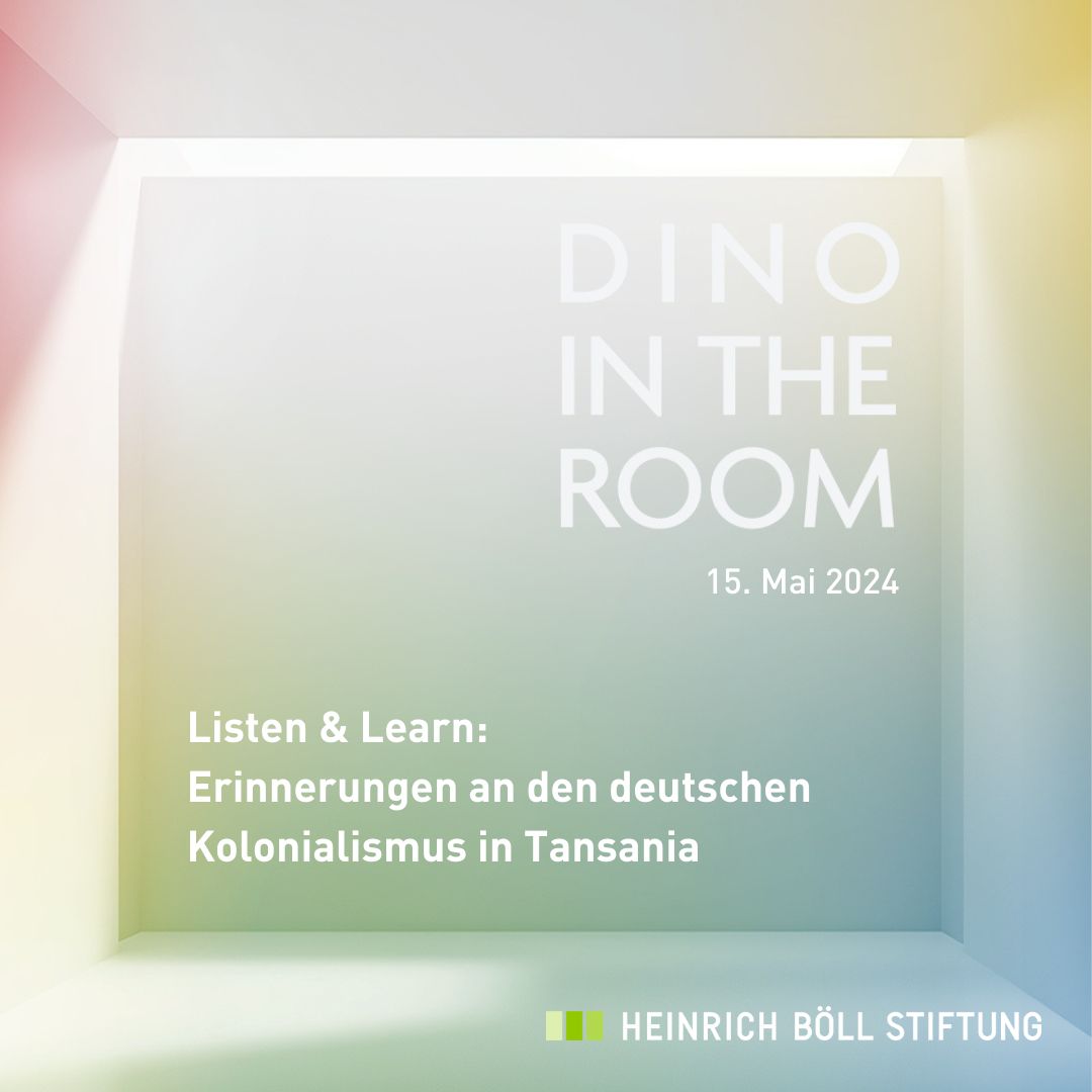 Das Forum #DinoInTheRoom startet am 15.05 9:30. Nach der Begrüßung durch @imme_scholz freuen wir uns auf 'Listen & Learn' mit Prof. Nancy Rushohora, @ViJoShule & Bernard Laurian Nthahondi. Kommentierung von @KMashimi. Mehr Infos zum Panel & dem Programm➡️ calendar.boell.de/de/event/dino-…