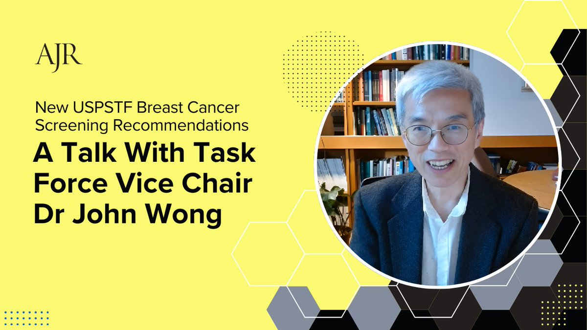In this video article, Dr. John B. Wong, Vice Chair of the U.S. Preventive Services Task Force (USPSTF), discusses implications of the new USPSTF’s recommendation for biennial screening mammography for women ages 40–74 years. ajronline.org/doi/10.2214/AJ…
