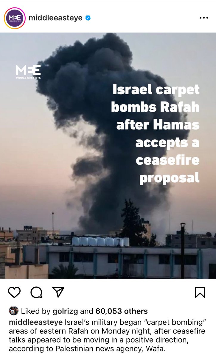 Qatari propaganda outlet Middle East Eye in full attack mode reporting flat out fake news that Israel is “carpet bombing” Gaza after Hamas “accepts a ceasefire proposal” The truth? Hamas rejected (repeated!) ceasefire offers, including yesterday. After, Israel warned…