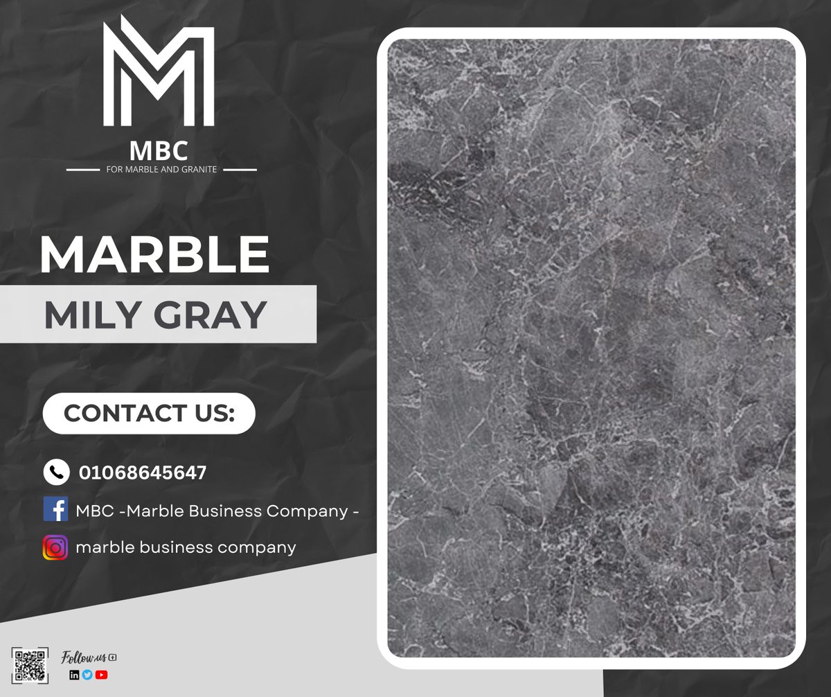 رخام ميلي الرمادي هو من أكثر أنواع الرخام شهرة وجمالًا في عالم البناء والديكور📷📷

يتميز  بلونه الرمادي الجذاب الذي يمتزج بأناقة مع نقوشه الفريدة وأوجهه الداكنة والفاتحة، مما يضيف لمسة من الأناقة والتميز إلى أي مساحة📷

للمزيد من التفاصيل تواصل معنا  :
📷01068645647
#granite